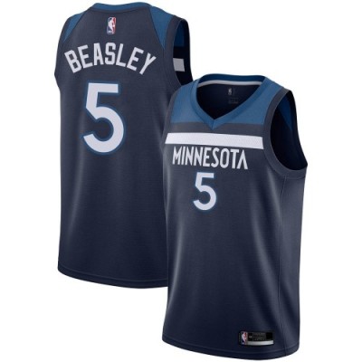 Nike Minnesota Timberwolves #5 Malik Beasley Navy Blue NBA Authentic Icon Edition Jersey Men's
